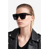 Carrera Women Grey Lens Black Square Sunglasses with 100% UV Protection