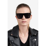 Carrera Women Grey Lens Black Square Sunglasses with 100% UV Protection