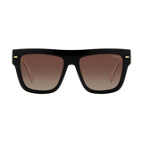 Carrera Women Brown Shaded Polarized Lens Black White Square Sunglasses with 100% UV Protection