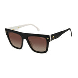 Carrera Women Brown Shaded Polarized Lens Black White Square Sunglasses with 100% UV Protection