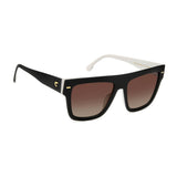 Carrera Women Brown Shaded Polarized Lens Black White Square Sunglasses with 100% UV Protection