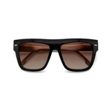 Carrera Women Brown Shaded Polarized Lens Black White Square Sunglasses with 100% UV Protection