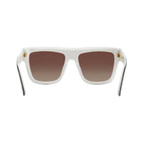 Carrera Women Brown Shaded Polarized Lens Black White Square Sunglasses with 100% UV Protection