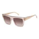 Carrera Womens Brown Shaded Lens Nude Square Sunglasses with 100% UV Protection -206326FWM55HA