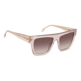 Carrera Womens Brown Shaded Lens Nude Square Sunglasses with 100% UV Protection -206326FWM55HA