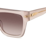 Carrera Womens Brown Shaded Lens Nude Square Sunglasses with 100% UV Protection -206326FWM55HA