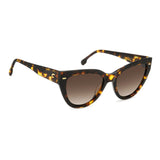 Carrera Womens Brown Shaded Lens Havana Cat Eye Sunglasses with 100% UV Protection -20632708655HA