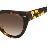 Carrera Womens Brown Shaded Lens Havana Cat Eye Sunglasses with 100% UV Protection -20632708655HA