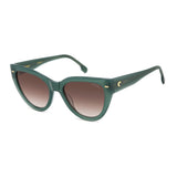 Carrera Womens Brown Shaded Lens Green Cat Eye Sunglasses with 100% UV Protection -2063271ED55HA