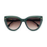 Carrera Womens Brown Shaded Lens Green Cat Eye Sunglasses with 100% UV Protection -2063271ED55HA