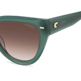 Carrera Womens Brown Shaded Lens Green Cat Eye Sunglasses with 100% UV Protection -2063271ED55HA