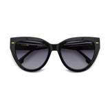 Carrera Womens Grey Polarized Lens Black Cat Eye Sunglasses with 100% UV Protection -20632780755WJ