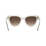 Carrera Womens Brown Lens Black White Cat Eye Sunglasses with 100% UV Protection -20632780S55HA