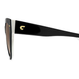 Carrera Womens Brown Lens Black White Cat Eye Sunglasses with 100% UV Protection -20632780S55HA