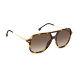 Carrera Womens Brown Shaded Lens Havana 2 Square Sunglasses with 100% UV Protection -20632805L58HA