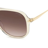 Carrera Womens Brown Shaded Lens Nude Square Sunglasses with 100% UV Protection -206328FWM58HA