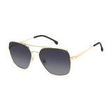 Carrera Womens Dark Grey Shaded Lens Gold Square Sunglasses with 100% UV Protection -206329J5G609O
