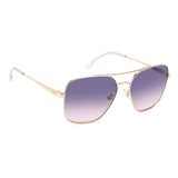 Carrera Womens Plum Lens Gold Crystal Square Sunglasses with 100% UV Protection -206329LOJ60O9