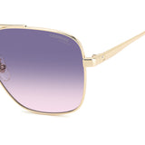 Carrera Womens Plum Lens Gold Crystal Square Sunglasses with 100% UV Protection -206329LOJ60O9