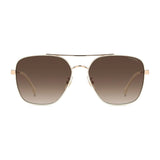 Carrera Womens Brown Lens White Copper Gold Square Sunglasses with 100% UV Protection -206329R1A60HA