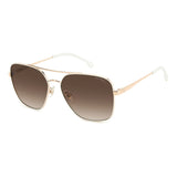 Carrera Womens Brown Lens White Copper Gold Square Sunglasses with 100% UV Protection -206329R1A60HA