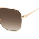 Carrera Womens Brown Lens White Copper Gold Square Sunglasses with 100% UV Protection -206329R1A60HA