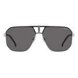 Carrera Mens Grey Lens Black Square Sunglasses with 100% UV Protection -206333RZZ62M9