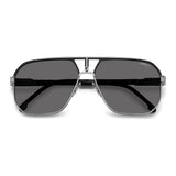Carrera Mens Grey Lens Black Square Sunglasses with 100% UV Protection -206333RZZ62M9