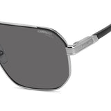 Carrera Mens Grey Lens Black Square Sunglasses with 100% UV Protection -206333RZZ62M9