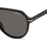 Carrera Mens Grey Lens Black Aviator Sunglasses with 100% UV Protection