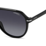 Carrera Mens  Grey Lens Black Burgundy Aviator Sunglasses with 100% UV Protection -206369GUU589O