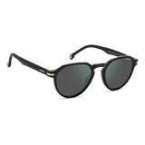Carrera Unisex Green grey Lens Black Round Sunglasses with 100% UV Protection -20637080750Q3
