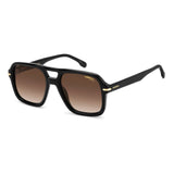 Carrera Mens Brown Shaded Lens Black Square Sunglasses with 100% UV Protection -20637180755HA