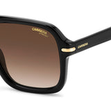 Carrera Mens Brown Shaded Lens Black Square Sunglasses with 100% UV Protection -20637180755HA