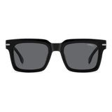 Carrera Mens Grey Lens Black Rectangular Sunglasses with 100% UV Protection -20637280752M9