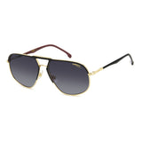 Carrera Mens Grey Lens Matte Black Gold Navigator Sunglasses with 100% UV Protection -206373I46609O