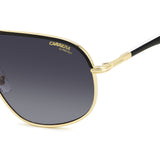 Carrera Mens Grey Lens Matte Black Gold Navigator Sunglasses with 100% UV Protection -206373I46609O