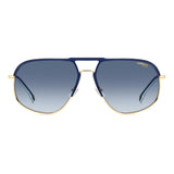 Carrera Mens Dk Blue Shaded Lens Blue Gold Navigator Sunglasses with 100% UV Protection