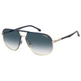 Carrera Mens Dk Blue Shaded Lens Blue Gold Navigator Sunglasses with 100% UV Protection