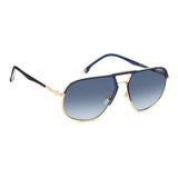 Carrera Mens Dk Blue Shaded Lens Blue Gold Navigator Sunglasses with 100% UV Protection