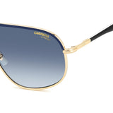Carrera Mens Dk Blue Shaded Lens Blue Gold Navigator Sunglasses with 100% UV Protection