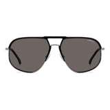 Carrera Mens Grey Polarized Lens Matte Black Dark Ruthenium Navigator Sunglasses with 100% UV Protection