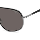 Carrera Mens Grey Polarized Lens Matte Black Dark Ruthenium Navigator Sunglasses with 100% UV Protection