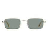 Dsquared2 Mens Green Lens Palladium Green Rectangular Sunglasses with 100% UV Protection.