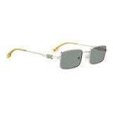 Dsquared2 Mens Green Lens Palladium Green Rectangular Sunglasses with 100% UV Protection.