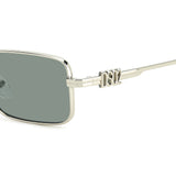 Dsquared2 Mens Green Lens Palladium Green Rectangular Sunglasses with 100% UV Protection.