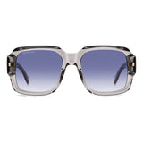 Dsquared2 Mens Dk Blue Shaded Lens Grey Square Sunglasses with 100% UV Protection.