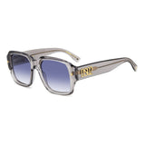 Dsquared2 Mens Dk Blue Shaded Lens Grey Square Sunglasses with 100% UV Protection.