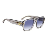 Dsquared2 Mens Dk Blue Shaded Lens Grey Square Sunglasses with 100% UV Protection.