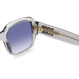 Dsquared2 Mens Dk Blue Shaded Lens Grey Square Sunglasses with 100% UV Protection.
